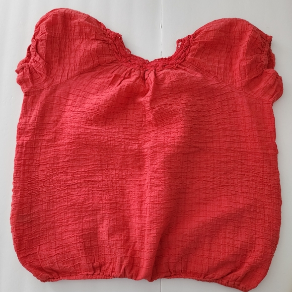 Max Studio size S pink red dressy top lace bell bottom - Picture 2 of 8